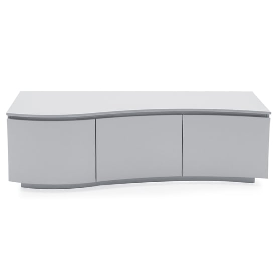 Product photograph of Lazaro Wooden Tv Stand In Matt Light Grey With Led Light from Furniture in Fashion