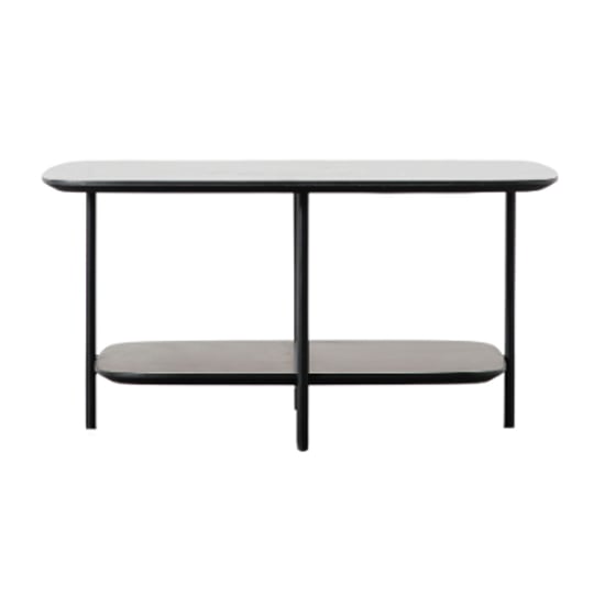 Read more about Leadwort small wooden coffee table in black marble effect