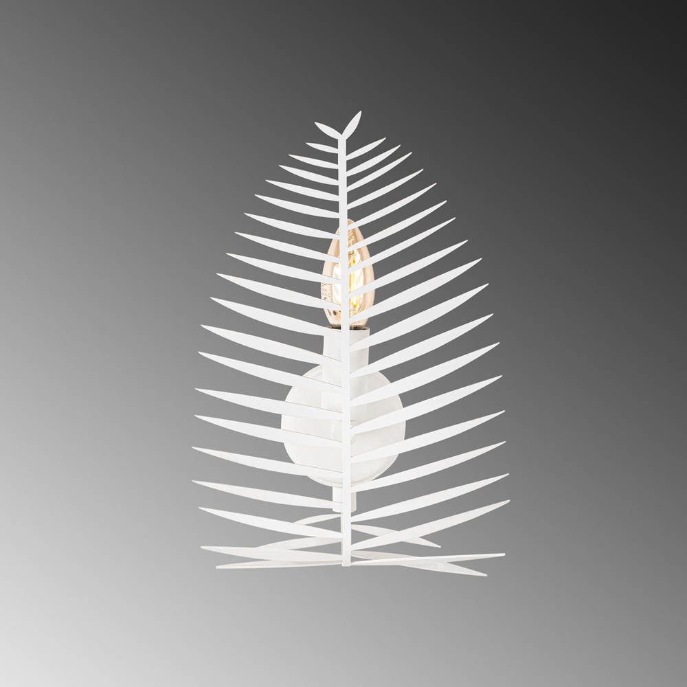Leaf Metal Wall Light in White