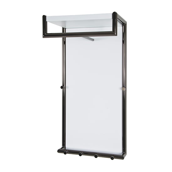 Product photograph of Learo Wooden Wall Hung Coat Rack With 6 Hooks In White from Furniture in Fashion