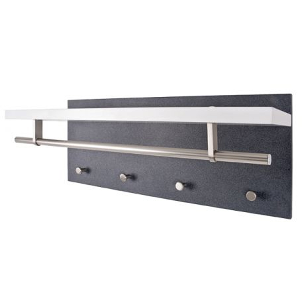 Learo Wooden Coat Rack In Granite White