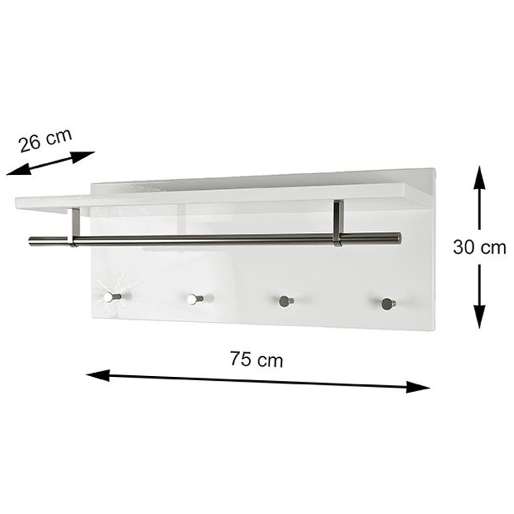 Learo Wooden Coat Rack In White