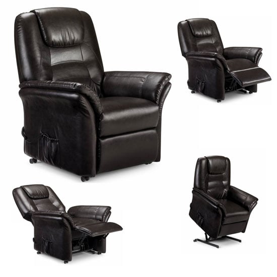 Riva Antique Brown Rise And Recliner Chair
