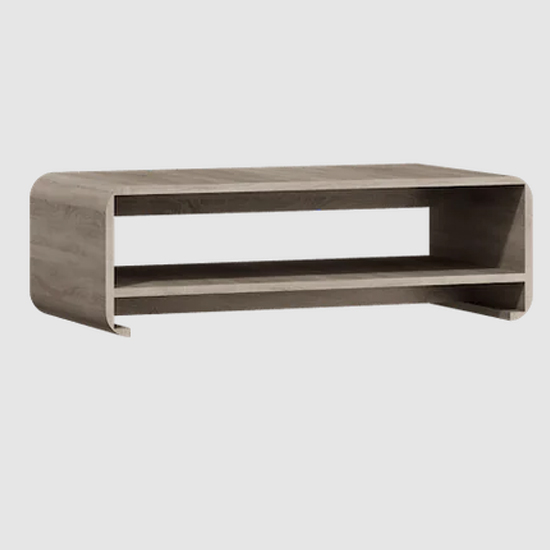 Product photograph of Lecco Wooden Coffee Table In Sonoma Oak With Undershelf from Furniture in Fashion