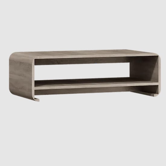 Read more about Lecco wooden coffee table in sonoma oak with undershelf