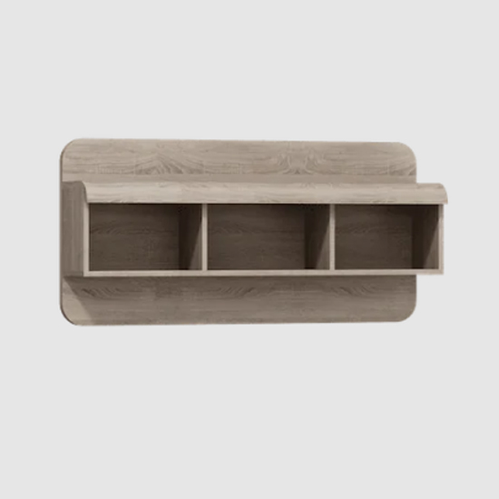 Product photograph of Lecco Wooden Wall Shelf In Sonoma Oak from Furniture in Fashion