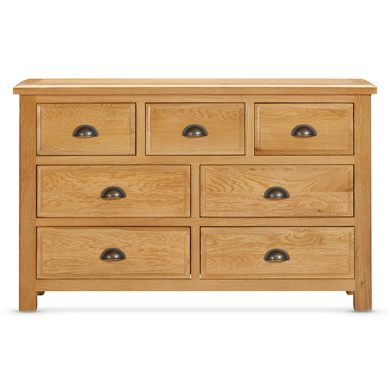 Read more about Lecco wooden chest of 7 drawers in oak
