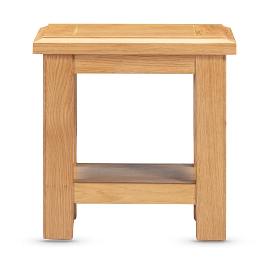 Lecco Wooden Lamp Table Square In Oak