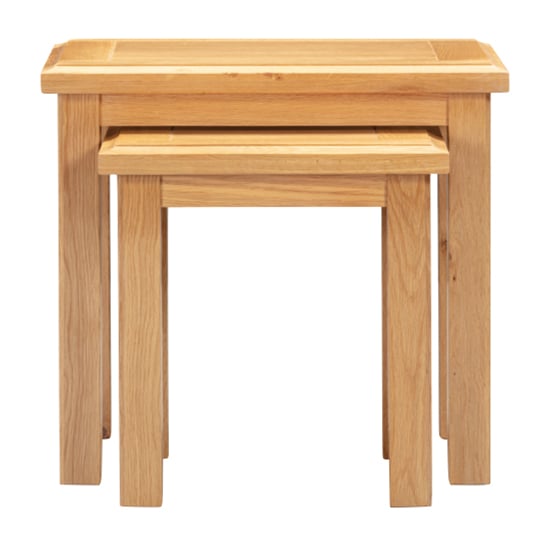 Lecco Wooden Nest Of 2 Tables In Oak