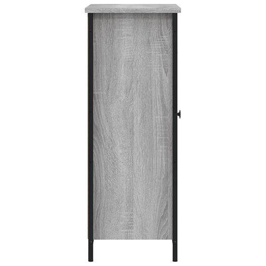 Lecco Wooden Sideboard With 1 Door 2 Shelves In Grey Sonoma Oak