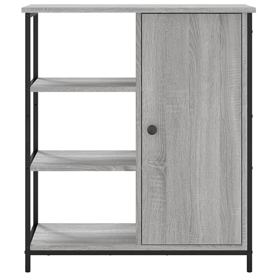 Lecco Wooden Sideboard With 1 Door 3 Shelves In Grey Sonoma Oak