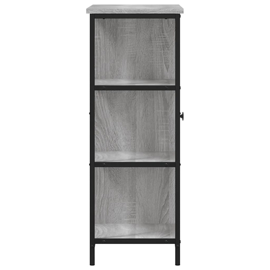 Lecco Wooden Sideboard With 1 Door 3 Shelves In Grey Sonoma Oak