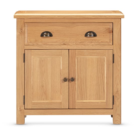 Product photograph of Lecco Wooden Sideboard With 2 Doors 1 Drawer In Oak from Furniture in Fashion