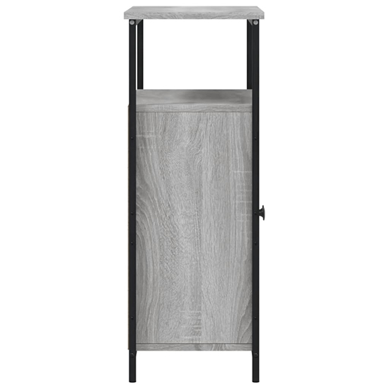 Lecco Wooden Sideboard With 2 Doors 1 Shelf In Grey Sonoma Oak