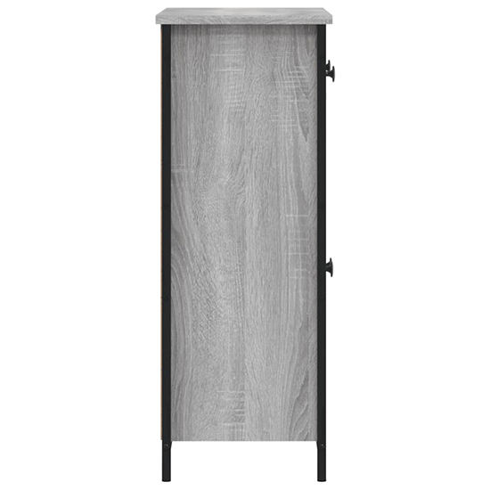 Lecco Wooden Sideboard With 2 Doors 2 Drawers In Grey Sonoma Oak