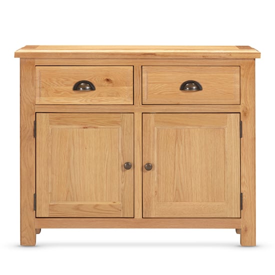 Product photograph of Lecco Wooden Sideboard With 2 Doors 2 Drawers In Oak from Furniture in Fashion