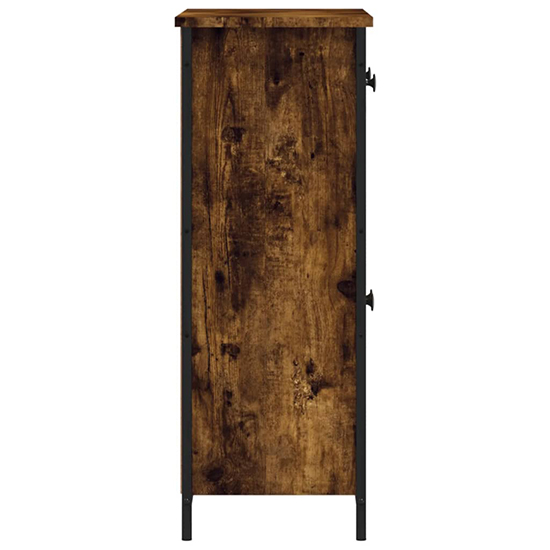 Lecco Wooden Sideboard With 2 Doors 2 Drawers In Smoked Oak