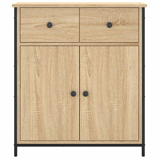 Lecco Wooden Sideboard With 2 Doors 2 Drawers In Sonoma Oak