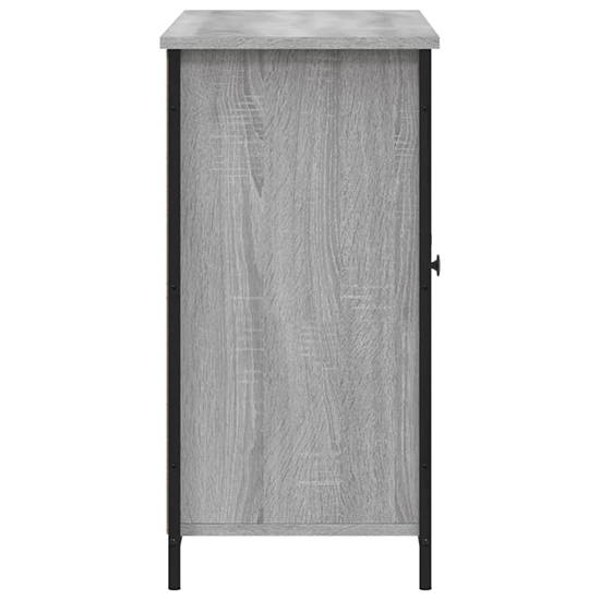 Lecco Wooden Sideboard With 2 Doors 2 Shelves In Grey Sonoma Oak