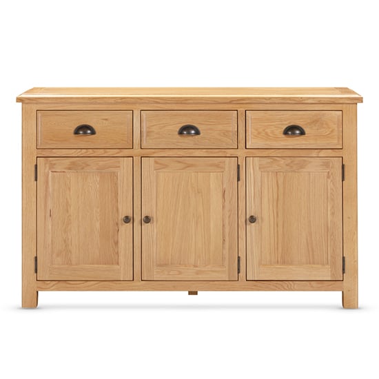 Read more about Lecco wooden sideboard with 3 doors 3 drawers in oak