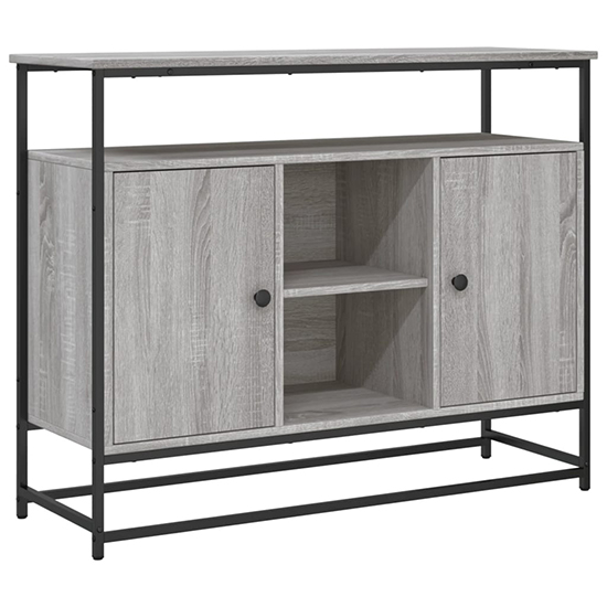 Lecco Wooden Sideboard Large With 2 Doors In Grey Sonoma Oak