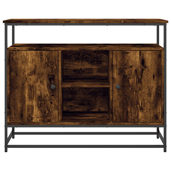 Lecco Wooden Sideboard Large With 2 Doors In Smoked Oak