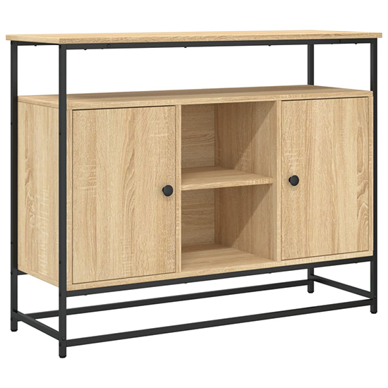 Lecco Wooden Sideboard Large With 2 Doors In Sonoma Oak