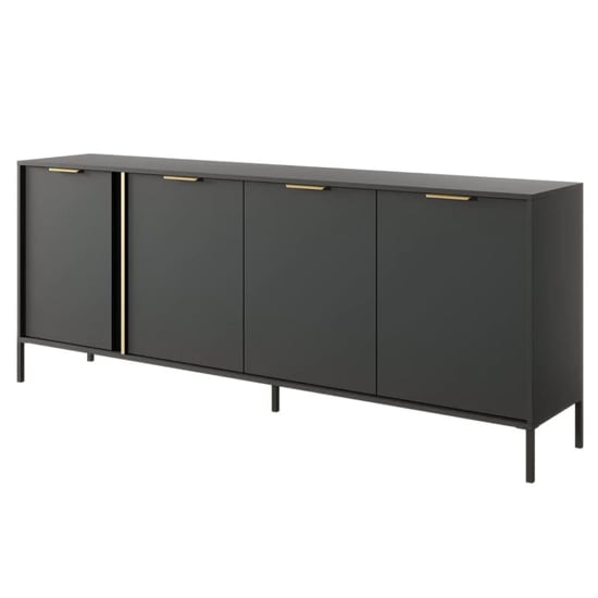 Read more about Lech wooden sideboard with 4 doors in anthracite