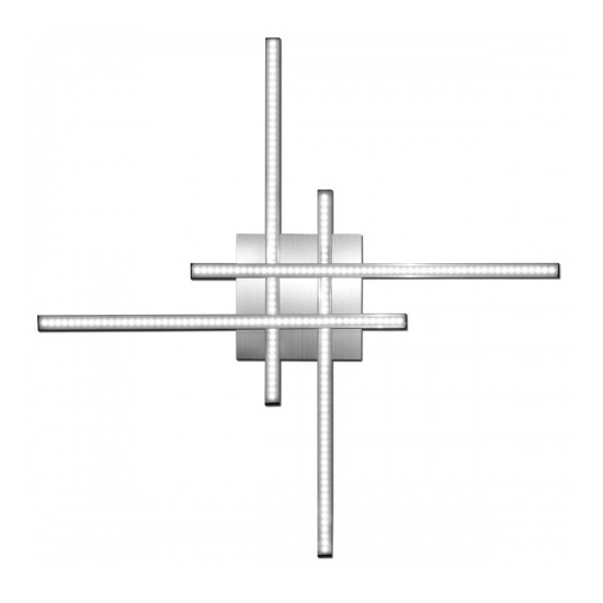 LED Hashtag Wall Lamp In Satin Nickel