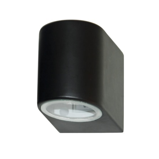 Photo of Led outdoor 1 light in black with fixed glass lens