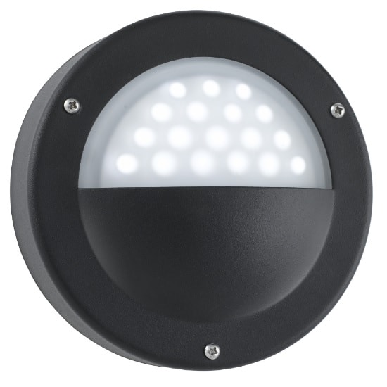 Product photograph of Led Outdoor Wall Light In Black With Acid Glass from Furniture in Fashion