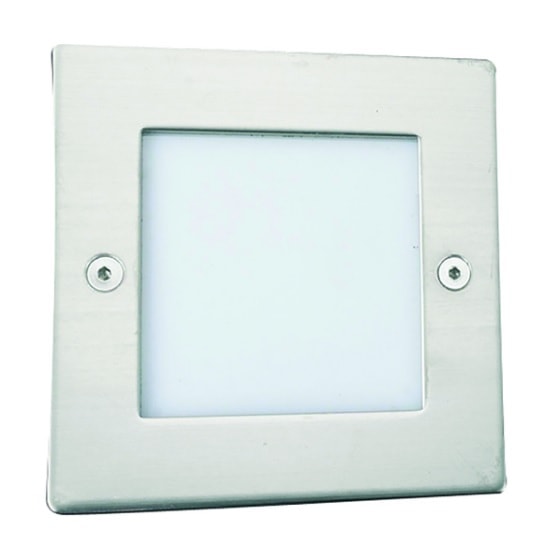 Read more about Led wall light square in opal white with translucent diffuser