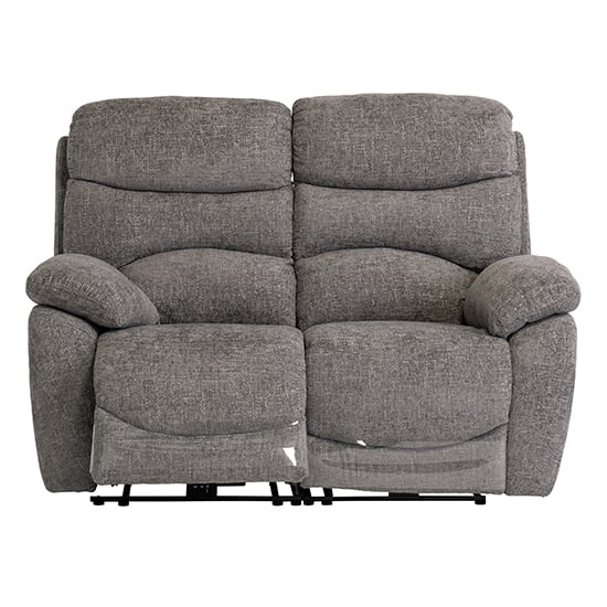 Product photograph of Leda Fabric Electric Recliner 2 Seater Sofa With Usb In Ash from Furniture in Fashion