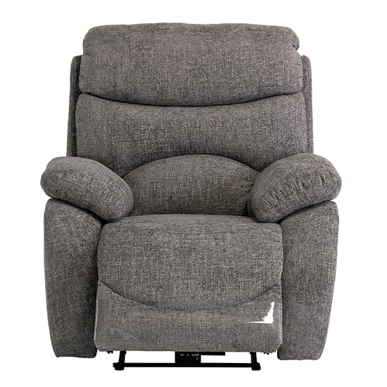 Product photograph of Leda Fabric Electric Recliner Armchair With Usb In Ash from Furniture in Fashion