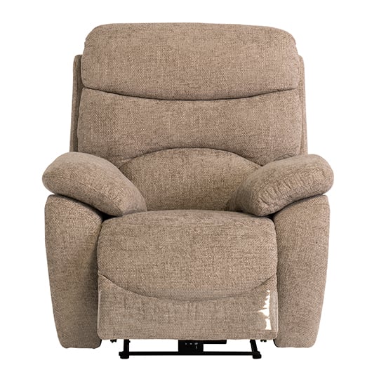 Product photograph of Leda Fabric Electric Recliner Armchair With Usb In Sand from Furniture in Fashion