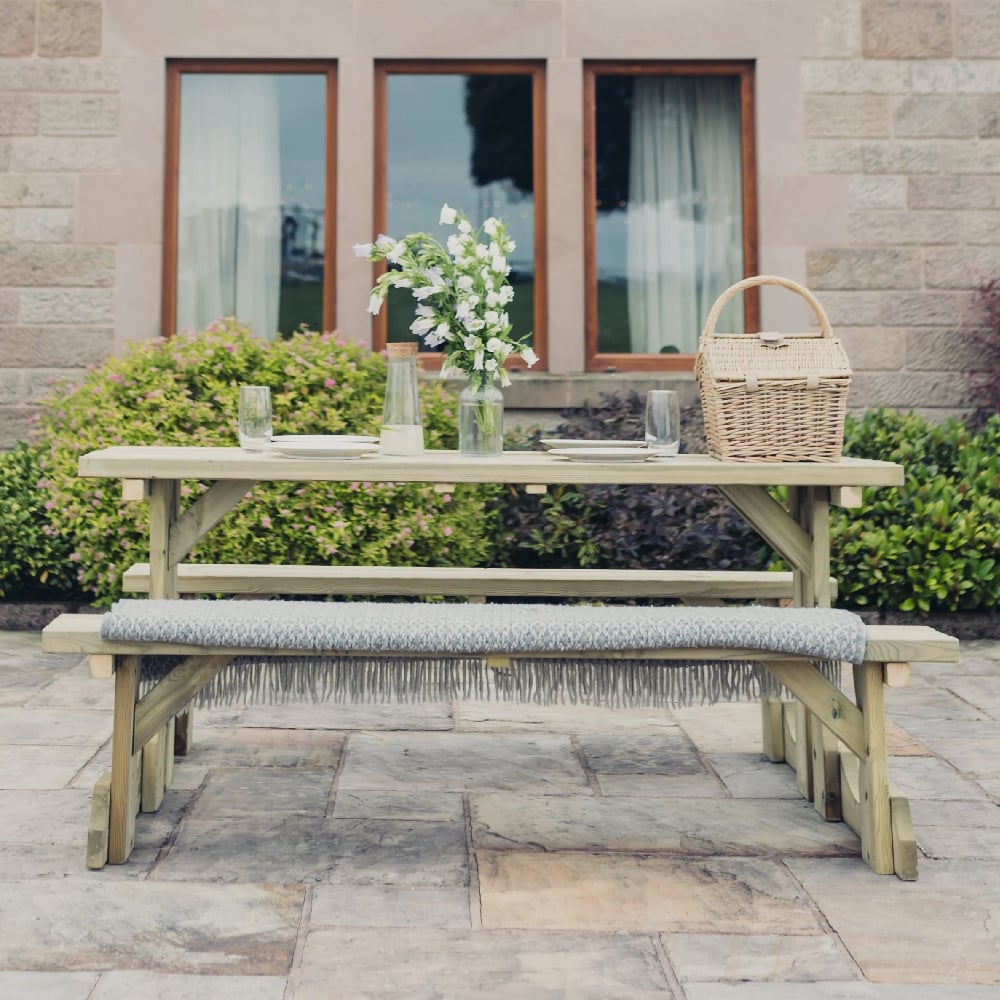 Ledyard Small Wooden Picnic Dining Set In Natural
