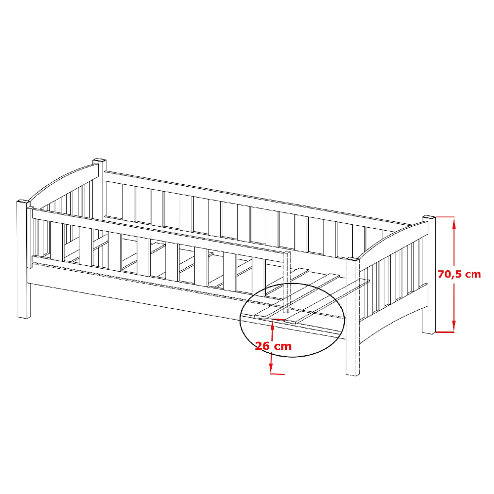 Leeds Storage Wooden Day Bed In Grey