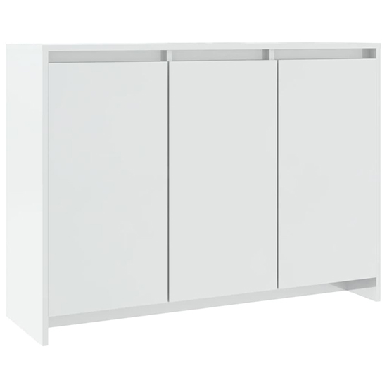 Leehi High Gloss Sideboard With 3 Doors In White_4