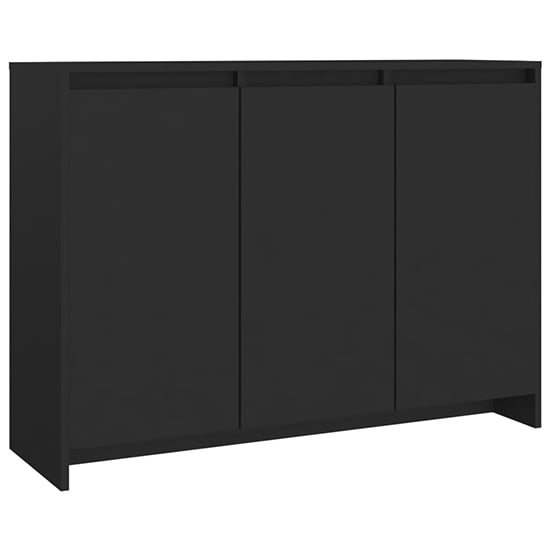 Leehi Wooden Sideboard With 3 Doors In Black_4