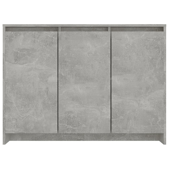 Leehi Wooden Sideboard With 3 Doors In Concrete Effect