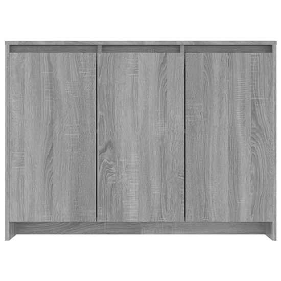 Leehi Wooden Sideboard With 3 Doors In Grey Sonoma Oak