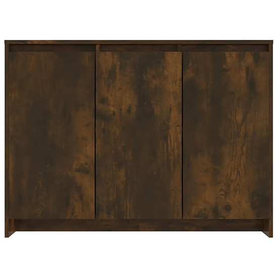 Leehi Wooden Sideboard With 3 Doors In Smoked Oak