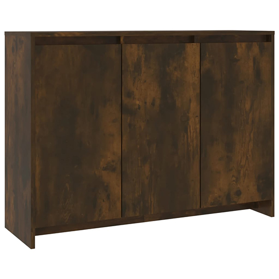 Leehi Wooden Sideboard With 3 Doors In Smoked Oak_4