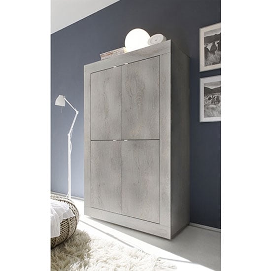 Read more about Taylor wooden highboard in white pine with 4 doors
