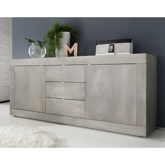 Photo of Taylor wooden sideboard in white pine with 2 doors 3 drawers