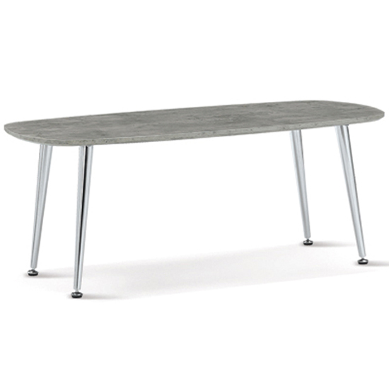 Read more about Leilexi wooden coffee table with chrome legs in stone effect