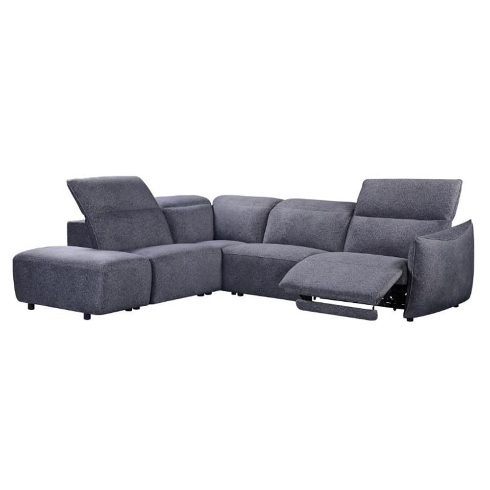 Leiria Fabric Left Handed Corner Sofa In Anthracite