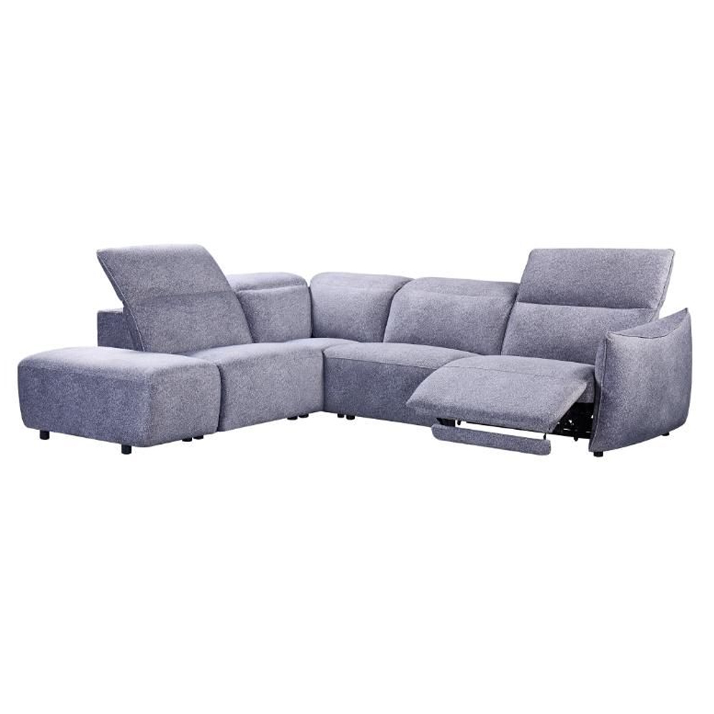 Leiria Fabric Left Handed Corner Sofa In Grey