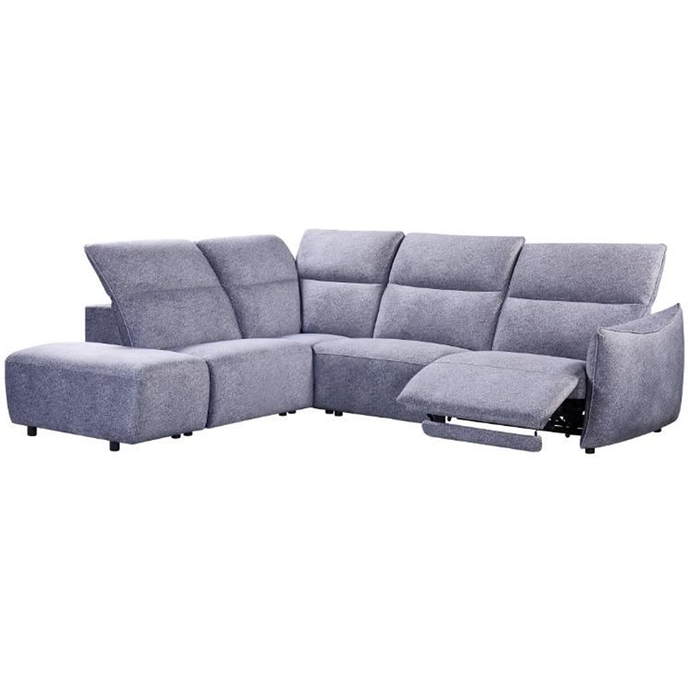 Leiria Fabric Left Handed Corner Sofa In Grey