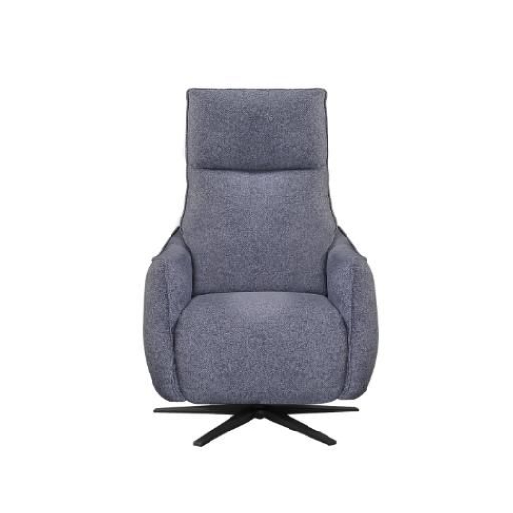 Leiria Fabric Recliner 1 Seater Sofa In Anthracite